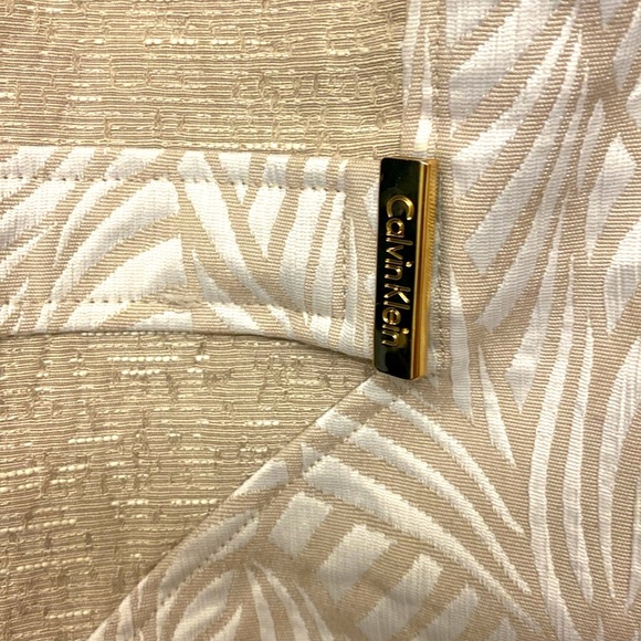 Calvin Klein Sheath Structured Dress - Ivory & Tan - Picture 4 of 5